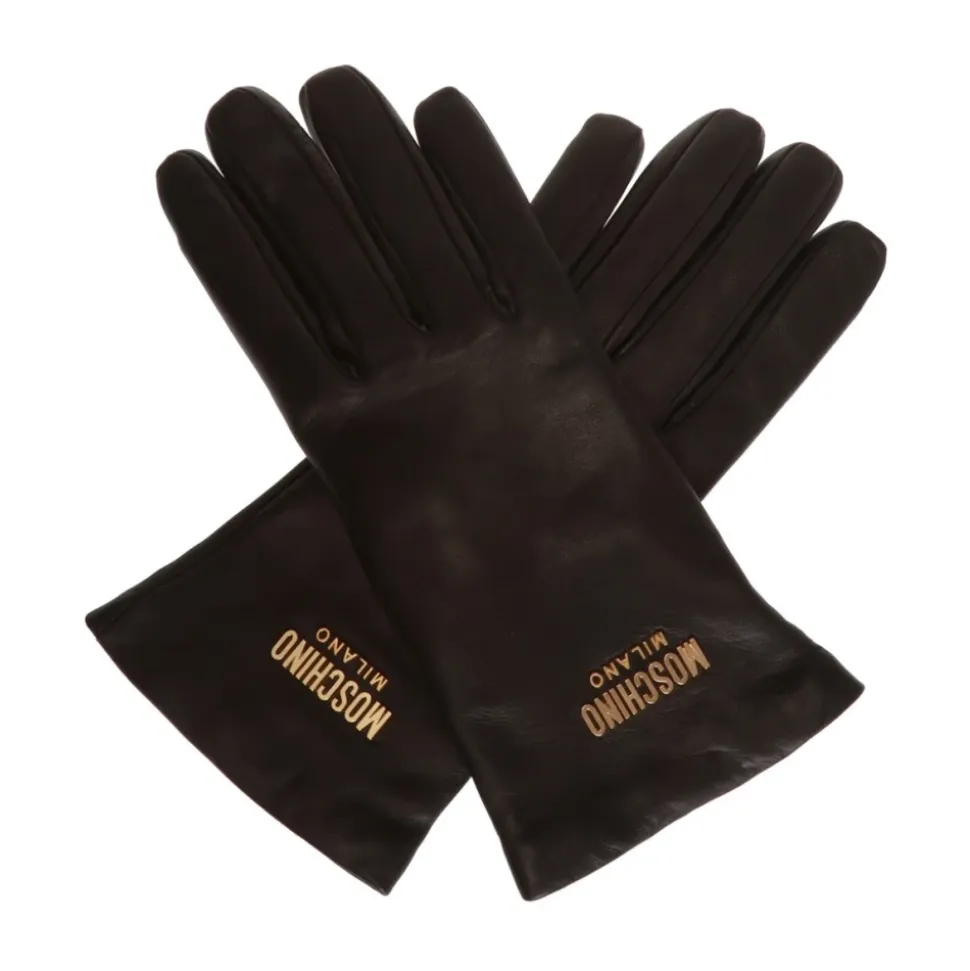Lederhandschuhe mit Logo