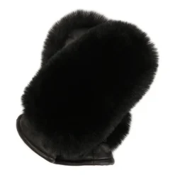 Lederhandschuhe mit synthetischem Pelz und einem Finger