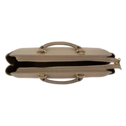 Lederne Schultertasche mit Karomuster