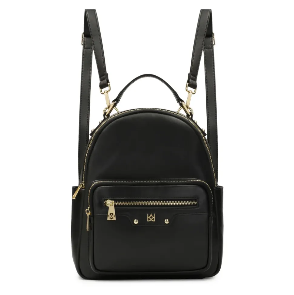 Leder-Rucksack mit zahlreichen Taschen