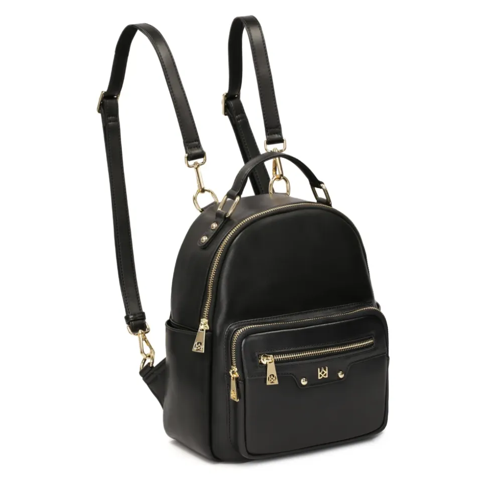 Leder-Rucksack mit zahlreichen Taschen