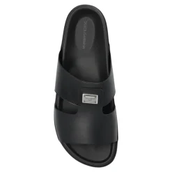 Leder-Sandalen mit Applikation