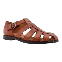Leder-Sandalen mit Knöchelriemen