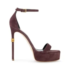 Ledersandalen mit Plateau
