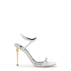 Ledersandalen mit skulptiertem Absatz