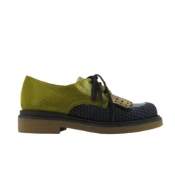 Leder-Schnürschuhe mit Gummisohle