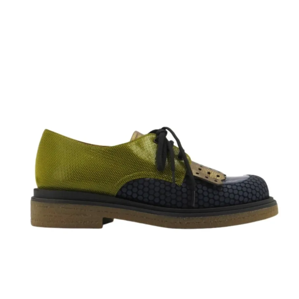 Leder-Schnürschuhe mit Gummisohle