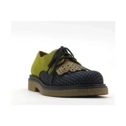 Leder-Schnürschuhe mit Gummisohle