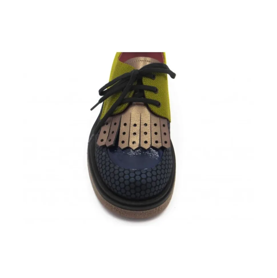 Leder-Schnürschuhe mit Gummisohle