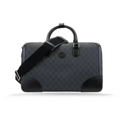 Leder-Schultertasche mit 'GG' Logo