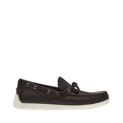 Leder-Slipper mit Schnürung