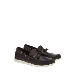 Leder-Slipper mit Schnürung
