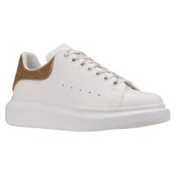 Leder-Sneaker mit kontrastierender Ferse