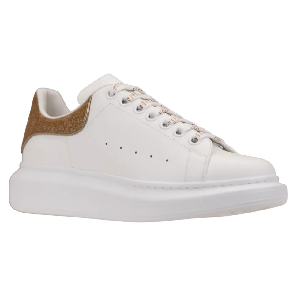 Leder-Sneaker mit kontrastierender Ferse
