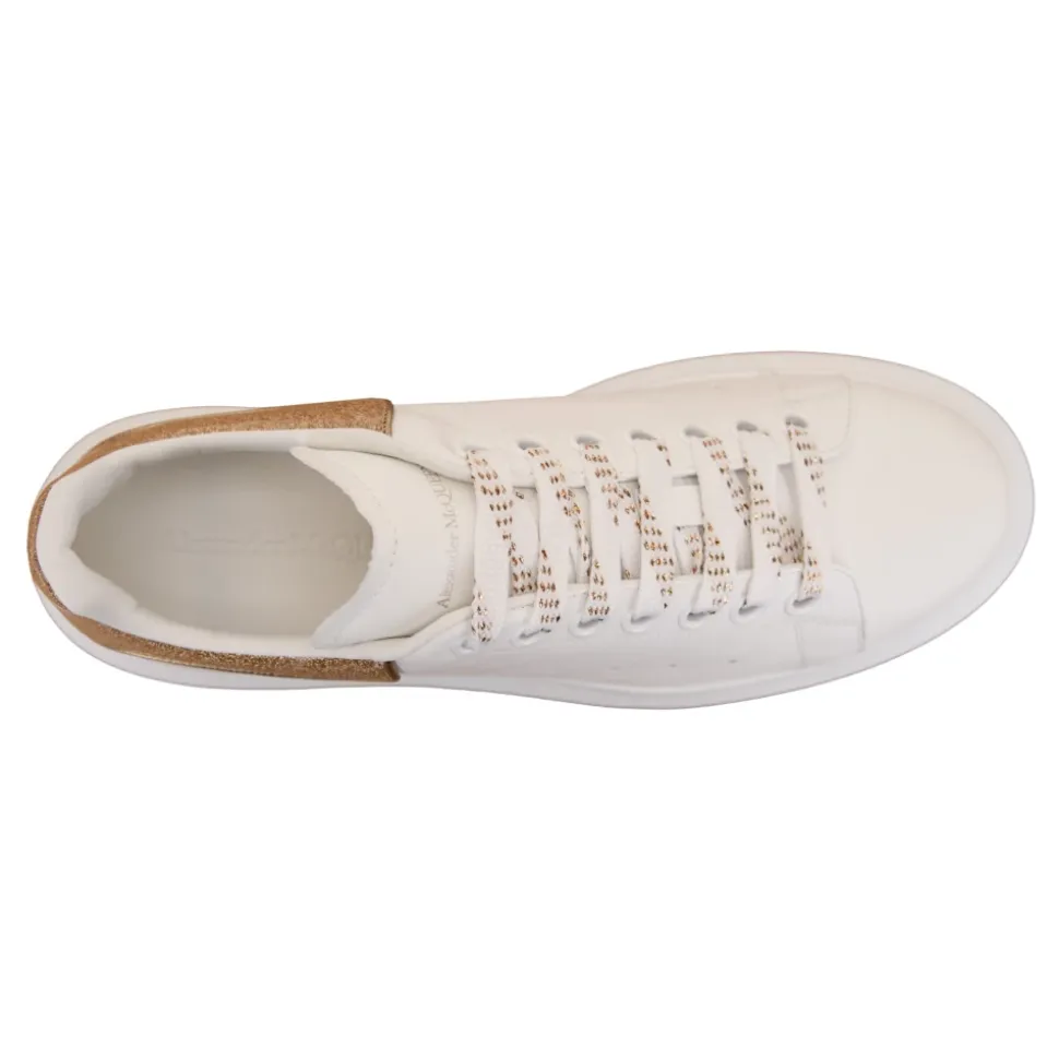 Leder-Sneaker mit kontrastierender Ferse