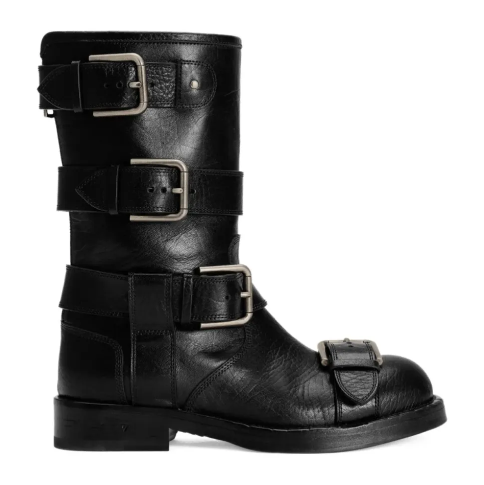 Leder-Stiefeletten