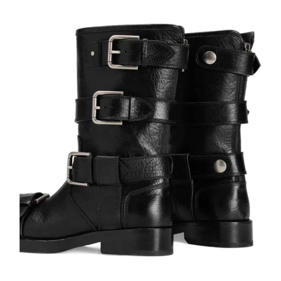 Leder-Stiefeletten
