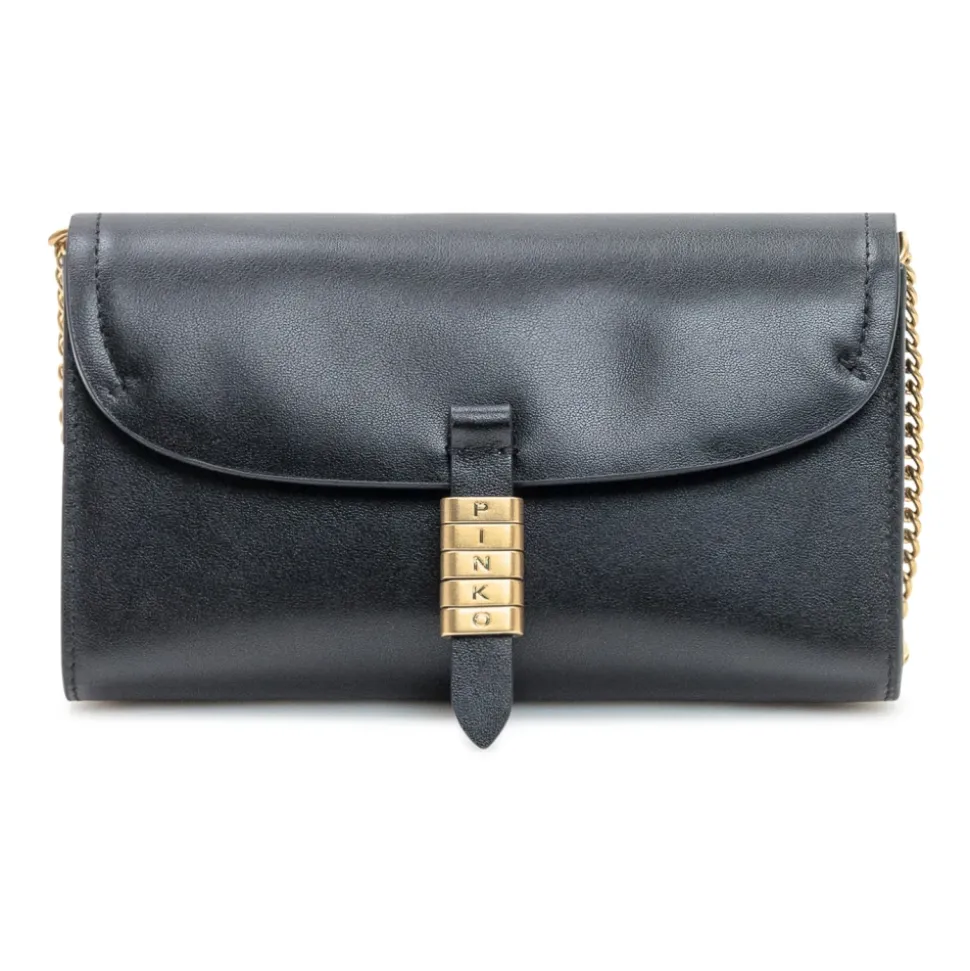 Ledertasche mit Logo-Schriftzug