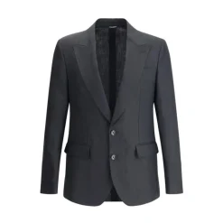 Leinenblazer mit spitzem Revers