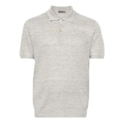 Leinen/Seiden Polo-Shirt