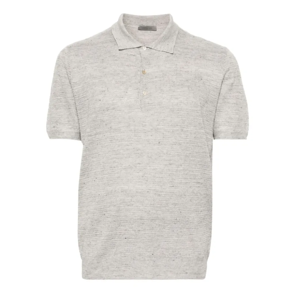 Leinen/Seiden Polo-Shirt