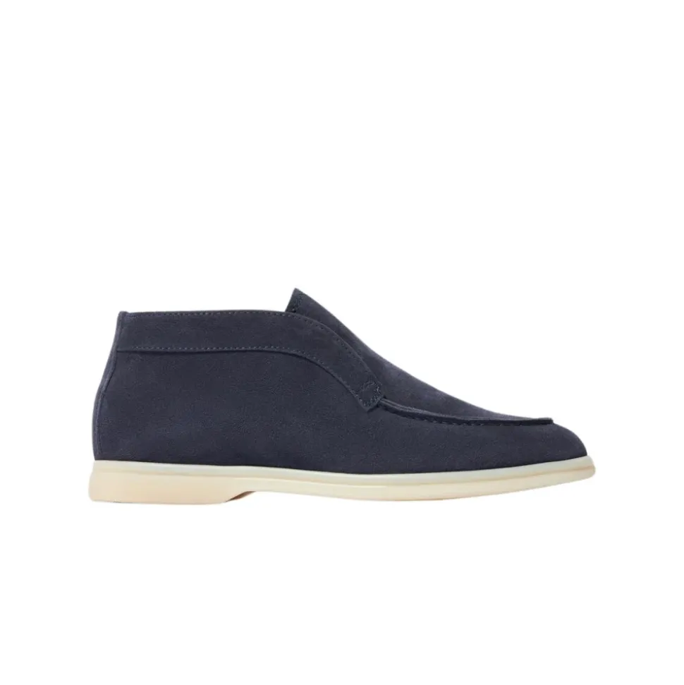 Leonarda Blaue Wildleder Stiefelette