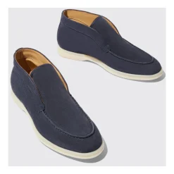 Leonarda Blaue Wildleder Stiefelette