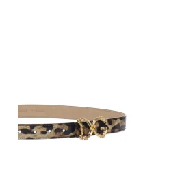 Leopard Baroque DG Logo Animal Print Gürtel