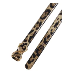 Leopard Baroque DG Logo Animal Print Gürtel