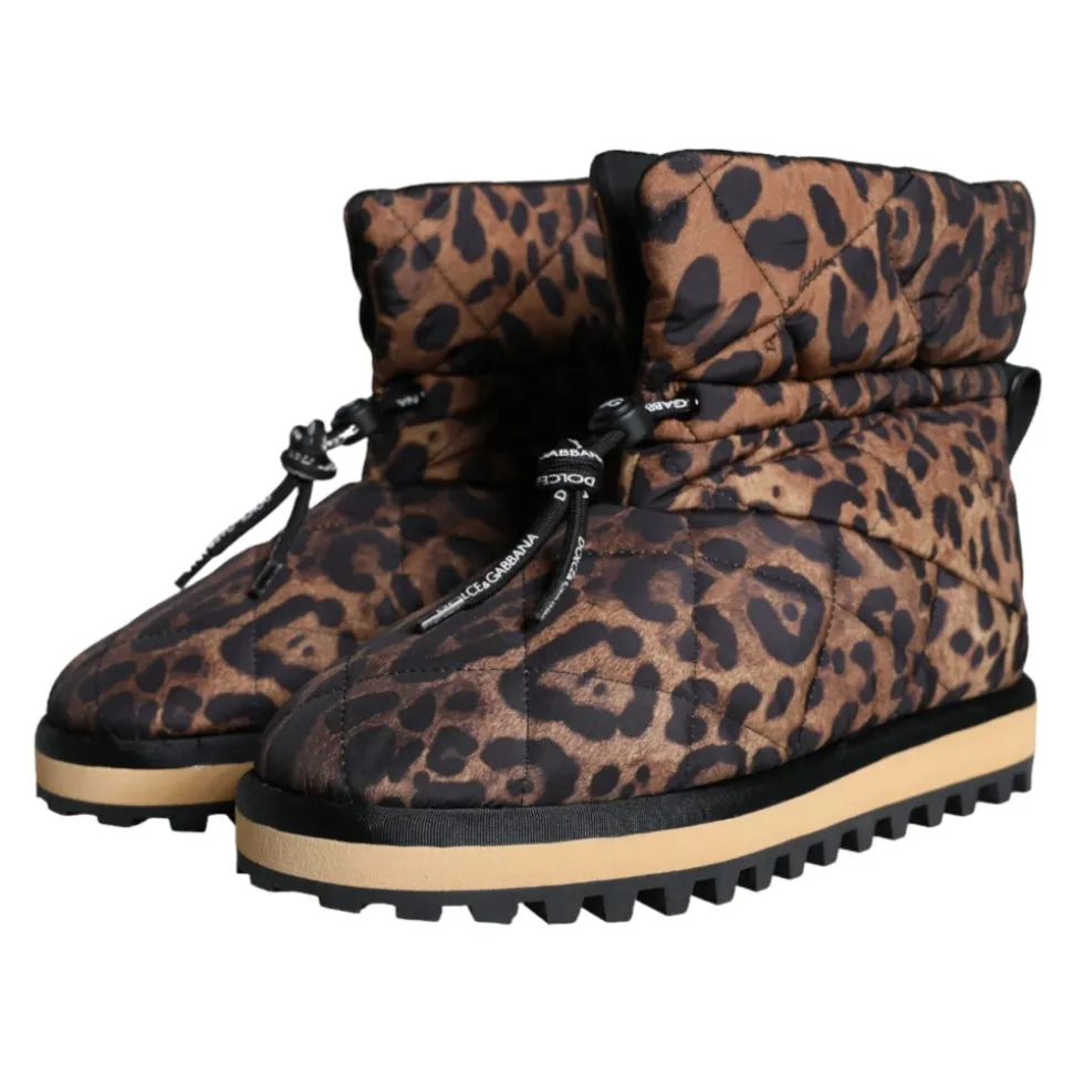 Leoparden Knöchelstiefel Gepolsterte Schuhe
