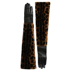 Leopardenmuster Ellenbogenlange Handschuhe