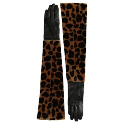 Leopardenmuster Ellenbogenlange Handschuhe