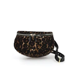 Leopardenmuster Leder Bauchtasche