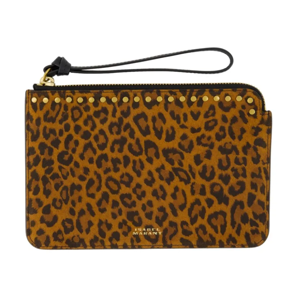 Leopardenmuster Leder Handtasche Pouch