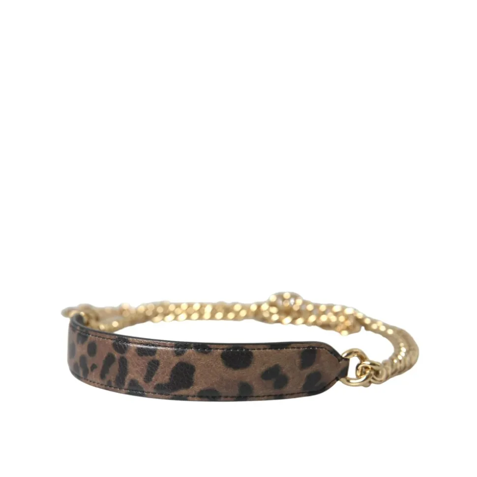 Leopardenmuster Leder Schulterriemen