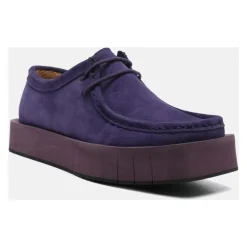 Lila Flache Schuhe Barbara Mokassins