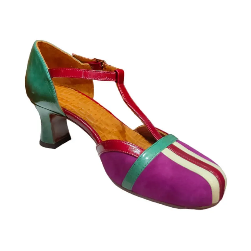 Lila Lackleder Mary Jane Schuhe