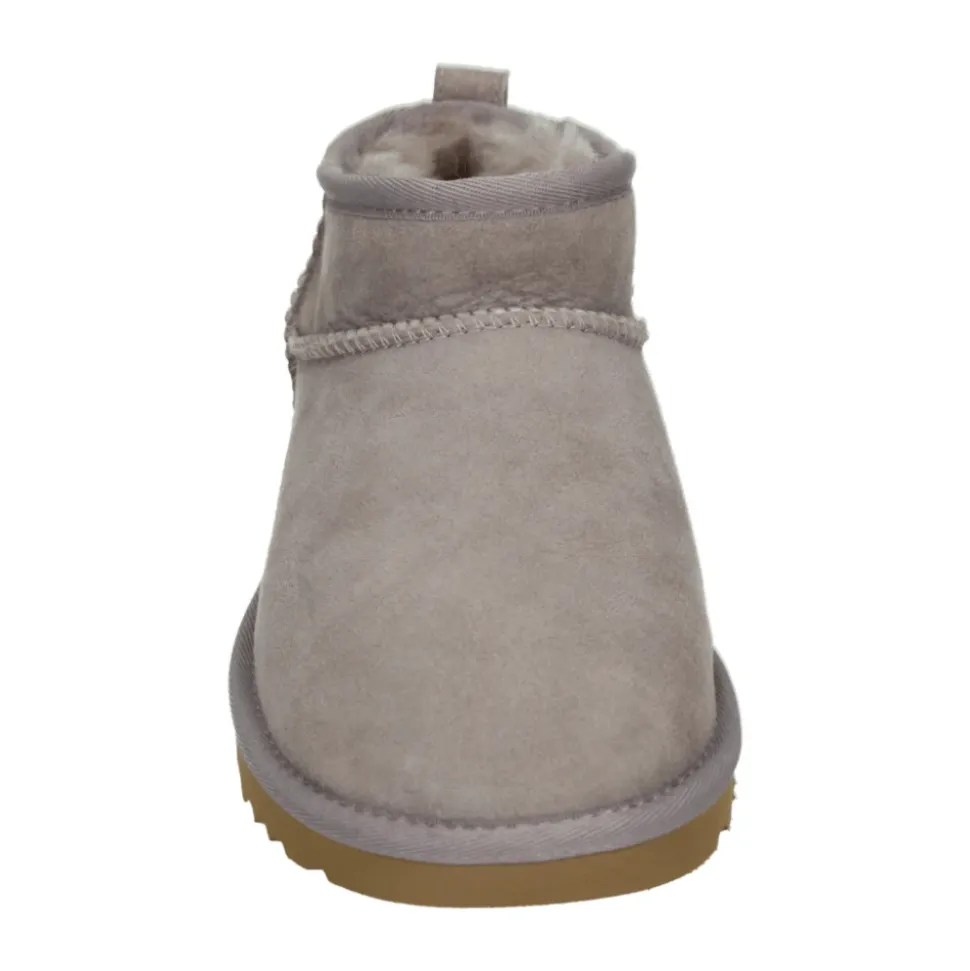 Lila Wildleder Damen Stiefeletten
