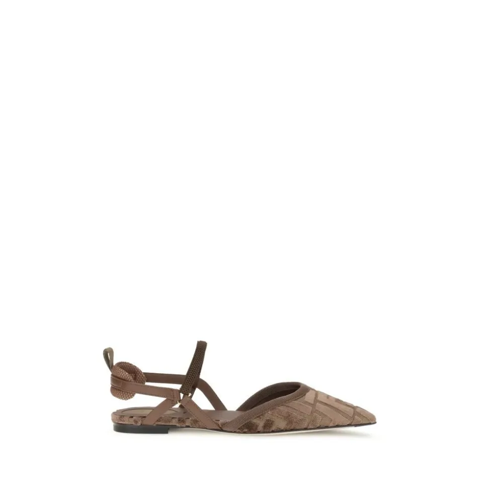 Lite Slingback Ballerinas mit FF-Stickerei