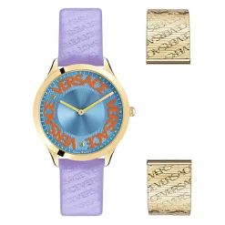 LOGO HALO Damenuhr Lila Gold
