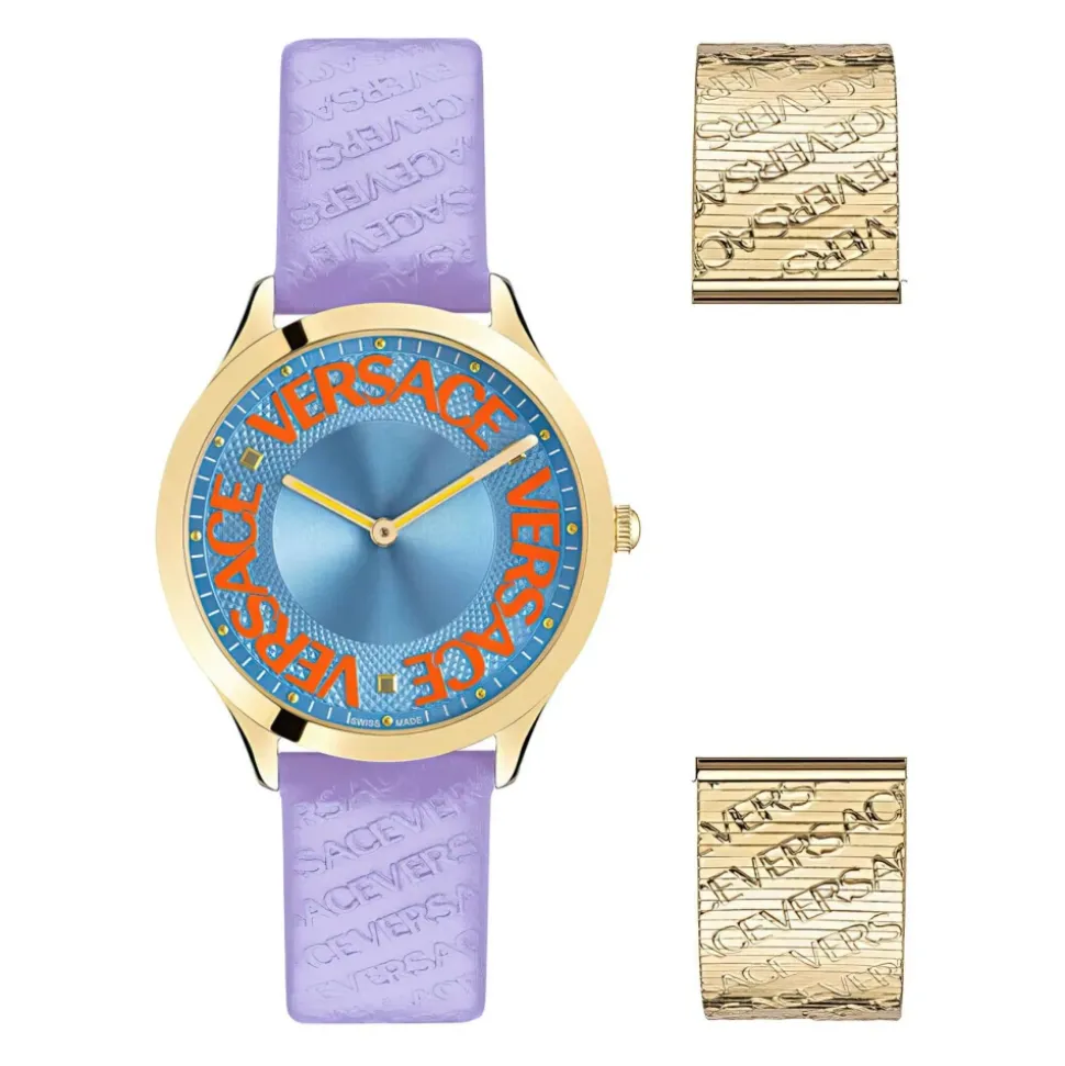 LOGO HALO Damenuhr Lila Gold