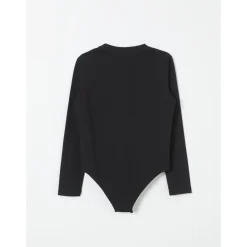 Logo Kinder Bodysuit Schwarz Baumwolle