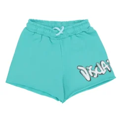 Logo Mint Shorts Elastischer Kordelzug Baumwolle
