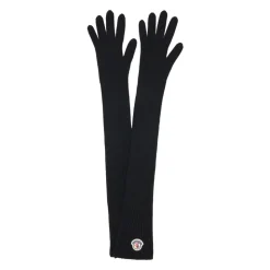 Logo Patch Lange Handschuhe aus Schurwolle