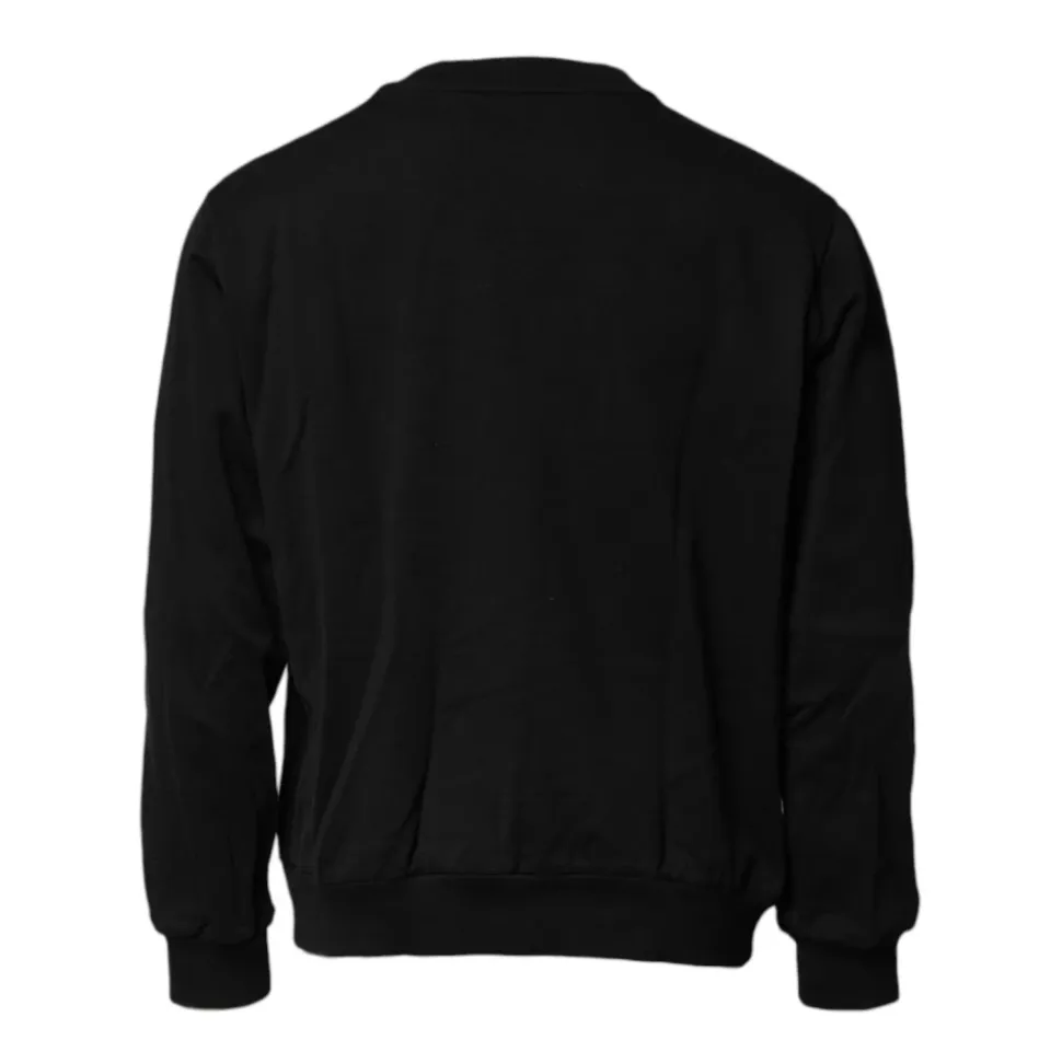 Logo Patch Rundhals Sweatshirt