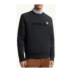 Logo Patch Sweatshirt Klassisch Navy