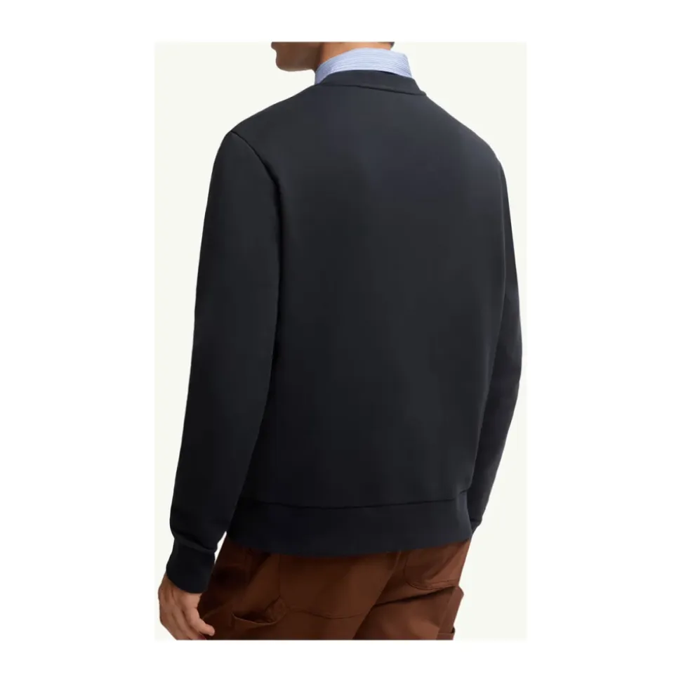 Logo Patch Sweatshirt Klassisch Navy