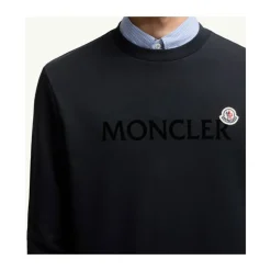 Logo Patch Sweatshirt Klassisch Navy