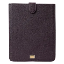 Logo Plaque Leder Tablet Sleeve Hülle