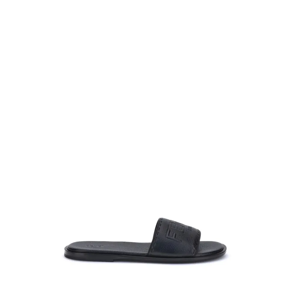 Logo Sandalen mit Selleria Naht